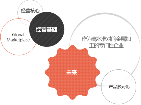 경영기반 : 경영혁신, Global marketplace, 미래상 : 세계최고 금속가공 전문회사, 제품다변화